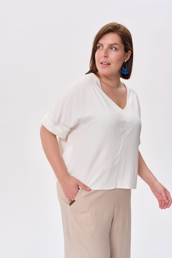 Bluzka Damska Texo Plus Size Ecru