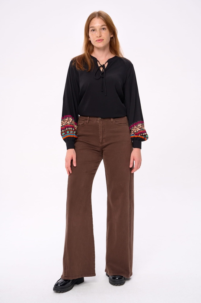 Jeansy Damskie 3D 9240 / 80 Czekolada