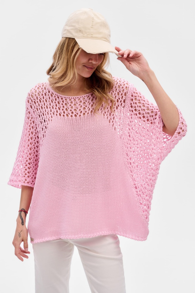 Sweter Damski Paka Paka Baby Pink