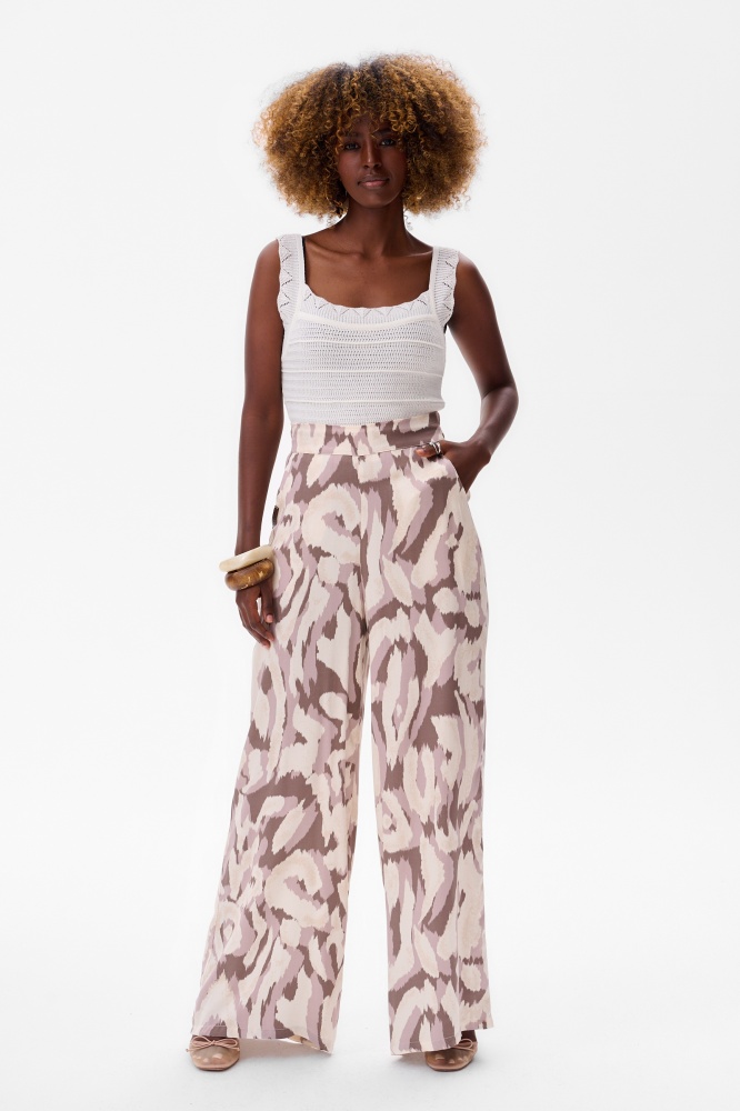 Spodnie Damskie Galija Lino / Cocoa