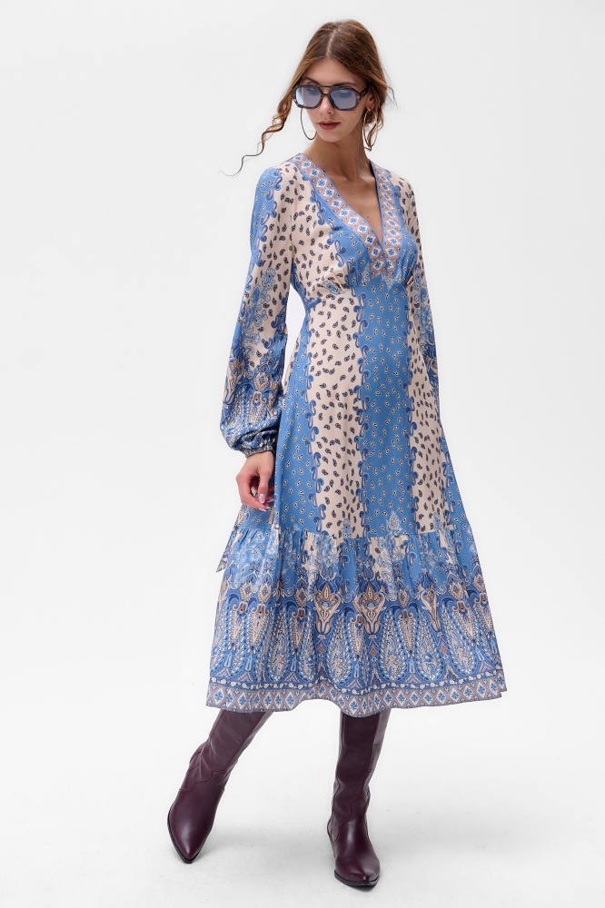 Sukienka Alani. Blue / Off White