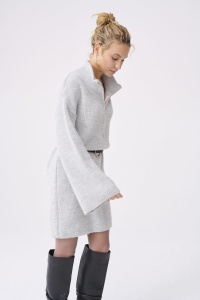 Sukienka Swetrowa Timmy BS Jasny Szary Melanż
