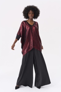 Bluzka Damska Akkra BS Czerwony / Czarny