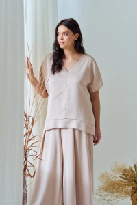 Bluzka Damska Cygaro Plus Size Light Beige