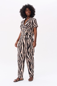 Spodnie Damskie Wooly BS Zebra Beż / Czarny