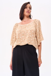 Bluzka Damska Jonelle BS Jasny Beż / Stokrotki