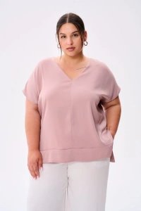 Bluzka Damska Cygaro Plus Size Antyczny Róż