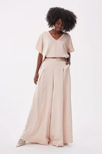 Spodnie Damskie Cygaro BS Jasny Beż