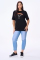 T-Shirt Spadochron Plus Size Czarny
