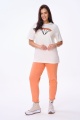 T-Shirt Spadochron Plus Size Ecru