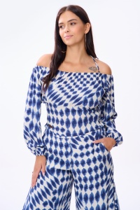 Bluzka Damska La Scala Plus Size Royal Blue