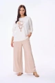 Bluzka Damska Alida 3/4 Rękaw Plus Size Ecru