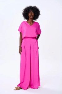 Spodnie Damskie Cygaro Fuchsia