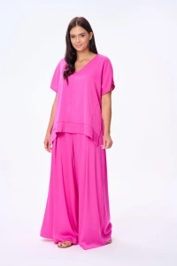 Bluzka Damska Cygaro Plus Size Fuchsia