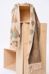 Szal Damski Double Face AW24 #4 BS Bezowy