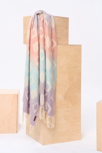 Szal Damski AW24 #11 BS Latte / Błękitny