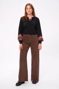 Jeansy Damskie 3D 9240 / 80 Czekolada