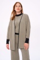 Kardigan Damski Cozy Czarny / Beż
