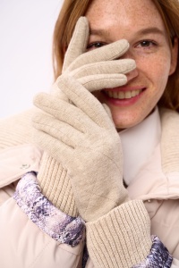 Rękawiczki Damskie AW24 #4 BS Jasny Beż