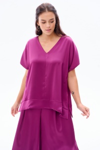 Bluzka Damska Cygaro Plus Size Śliwka