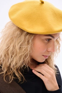 Beret Damski MZ 7607 Mustard / 210
