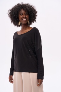Bluzka Damska Xilix Długi Rękaw Czarny