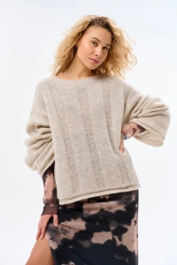 Sweter Damski Levi Kość Słoniowa Melanż