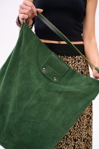 Torebka 2 BS Skóra Naturalna Dark Green
