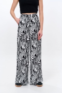 Spodnie Damskie Safira Zebra Ecru / Black