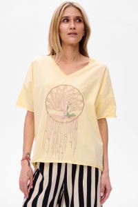 Bluzka Damska Drzewo Życia 2 Milky Yellow