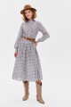 Sukienka Kora Check Ecru / Black