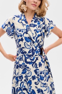 Sukienka Marla Ecru / Dark Blue