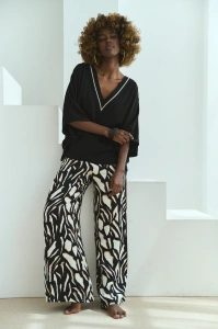 Spodnie Damskie Loca Black / Camel