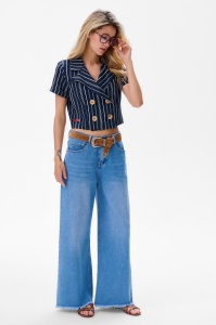 Marynarka Damska Wooly BS Paski Granat