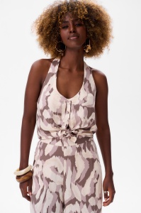 Bluzka Damska Galija Lino / Cocoa