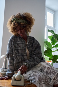 Kurtka Damska Emily Black / Off White Check