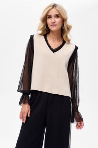 Kamizelka Damska Crazy Beige / Black