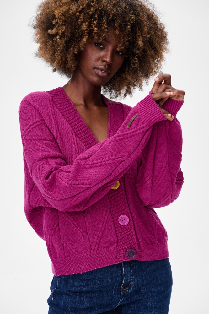 Kardigan Damski Bosin 2 Fuchsia