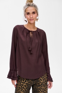 Bluzka Damska Louise Dark Chocolate