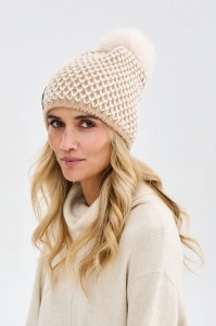 Czapka Damska Zahra Warm Beige / Ecru