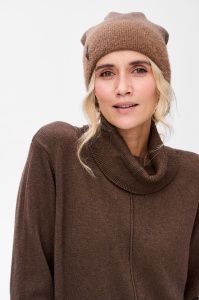 Czapka Damska Satina Milk Chocolate