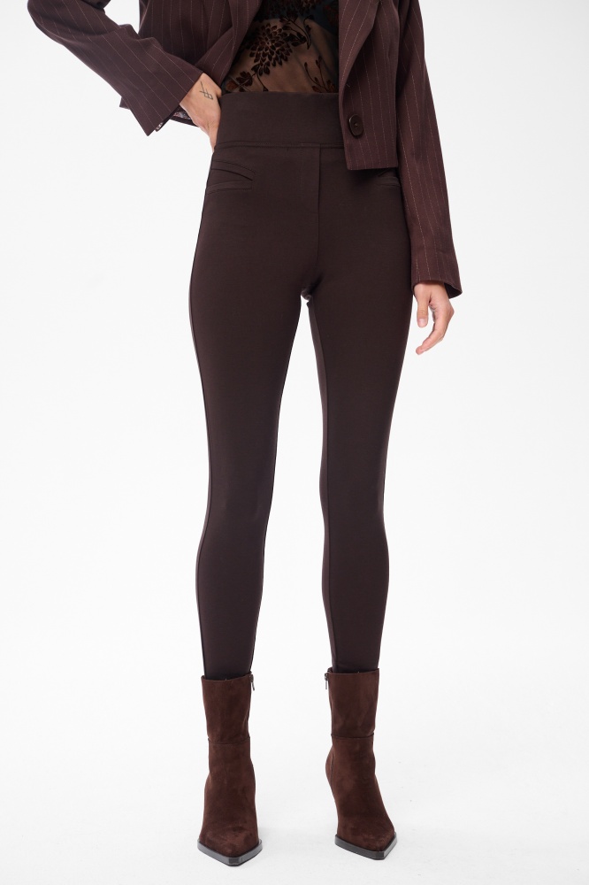 Legginsy Damskie Milena Dark Chocolate