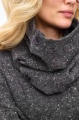 Sweter Damski SH 8517 Dark Grey Melange