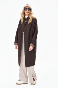 Płaszcz Damski Rebeca Dark Chocolate