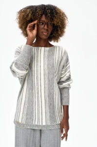 Sweter Damski Hippie Light Gray