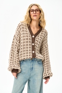 Kardigan Damski Maxes Milk chocolate
