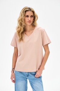 T-shirt Damski Mango Light Beige