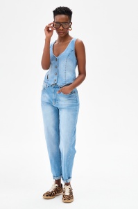 Jeansy Damskie 3D 1551-1 Light Jeans