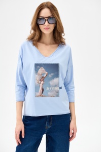 Bluzka Damska Gara. Light Blue