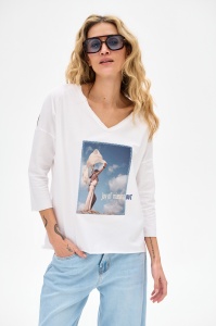 Bluzka Damska Gara. Ecru